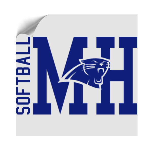 MH Softball - Handheld UV DTF Sticker -  Cup/Phone Size Thumbnail
