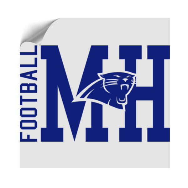 MH Football - Handheld UV DTF Sticker -  Cup/Phone Size Thumbnail